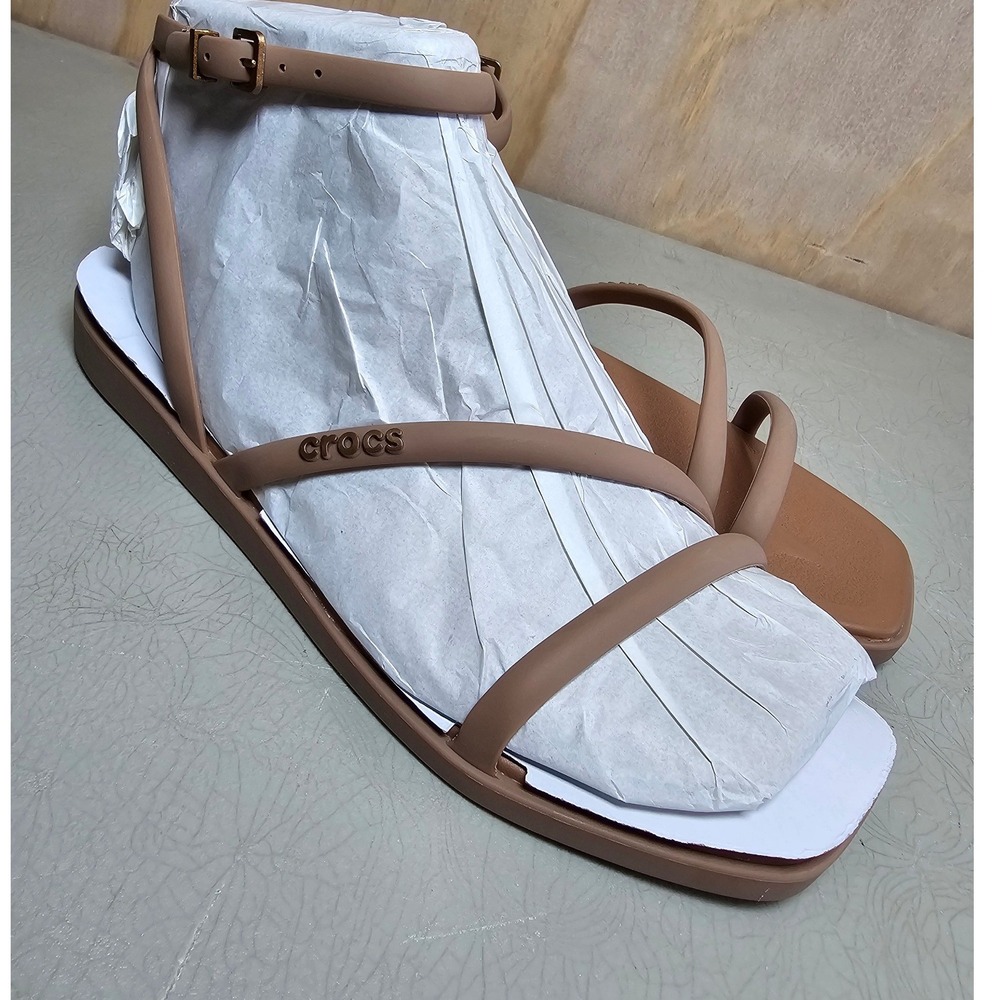 CROCS Miami Ankle Strap Sandal in color Milk Chocolate. - Picture 2 of 12